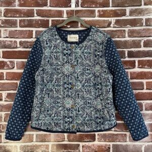 Marks and Spencer Indigo Collection Quilted Cotton Jacket, Size 10